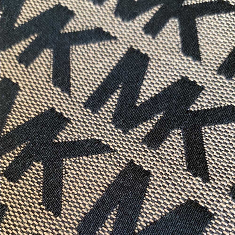 Michael Kors Black and Tan Tote with Geometric Pattern - Picture 3 of 13